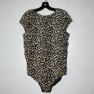 Torrid Swimsuit 1X 14-16 Cheetah Print Swim Summer Scoop Back One Piece NEW